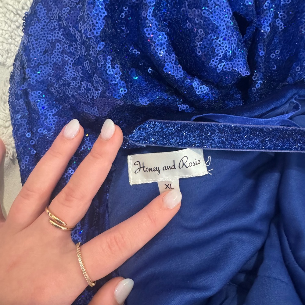Blue Sparkly Prom Dress - Picture 6 of 6